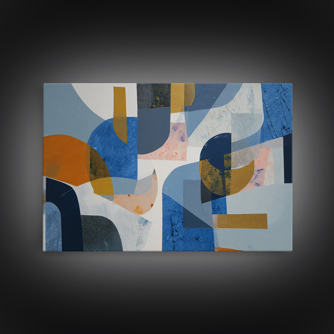 Bold Abstract Composition Framed Canvas Print, Modern Art, Gallery Decor, Living Room Decor, Abstract Art, Modern, MOD-3x2-77
