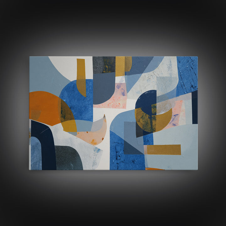 Bold Abstract Composition Framed Canvas Print, Modern Art, Gallery Decor, Living Room Decor, Abstract Art, Modern, MOD-3x2-77