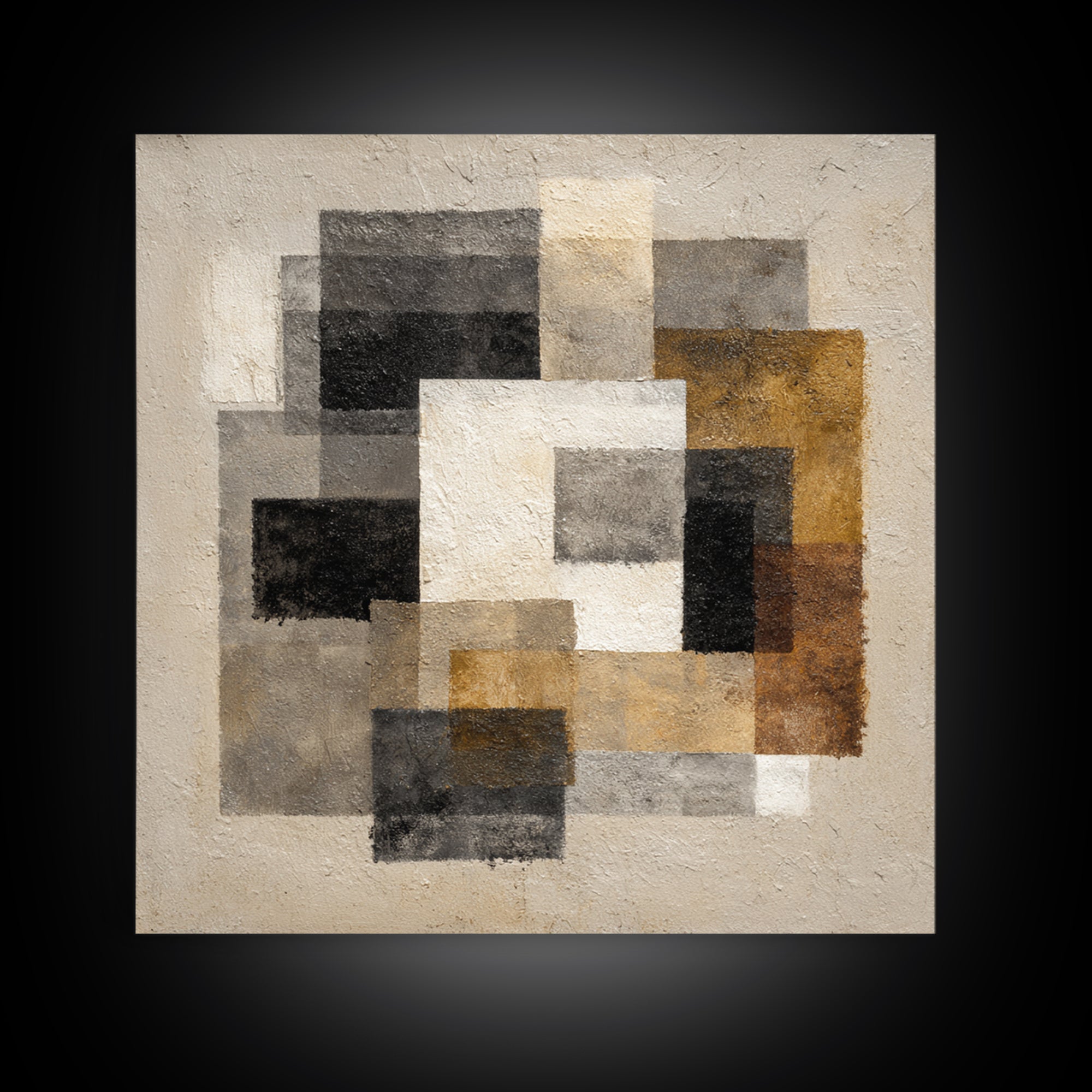 Black Ink Abstract Framed Canvas Print, Monochrome Art, Gallery Decor, Living Room Decor, Abstract Art, Mono, Contemporary Art, MON-1x1-78