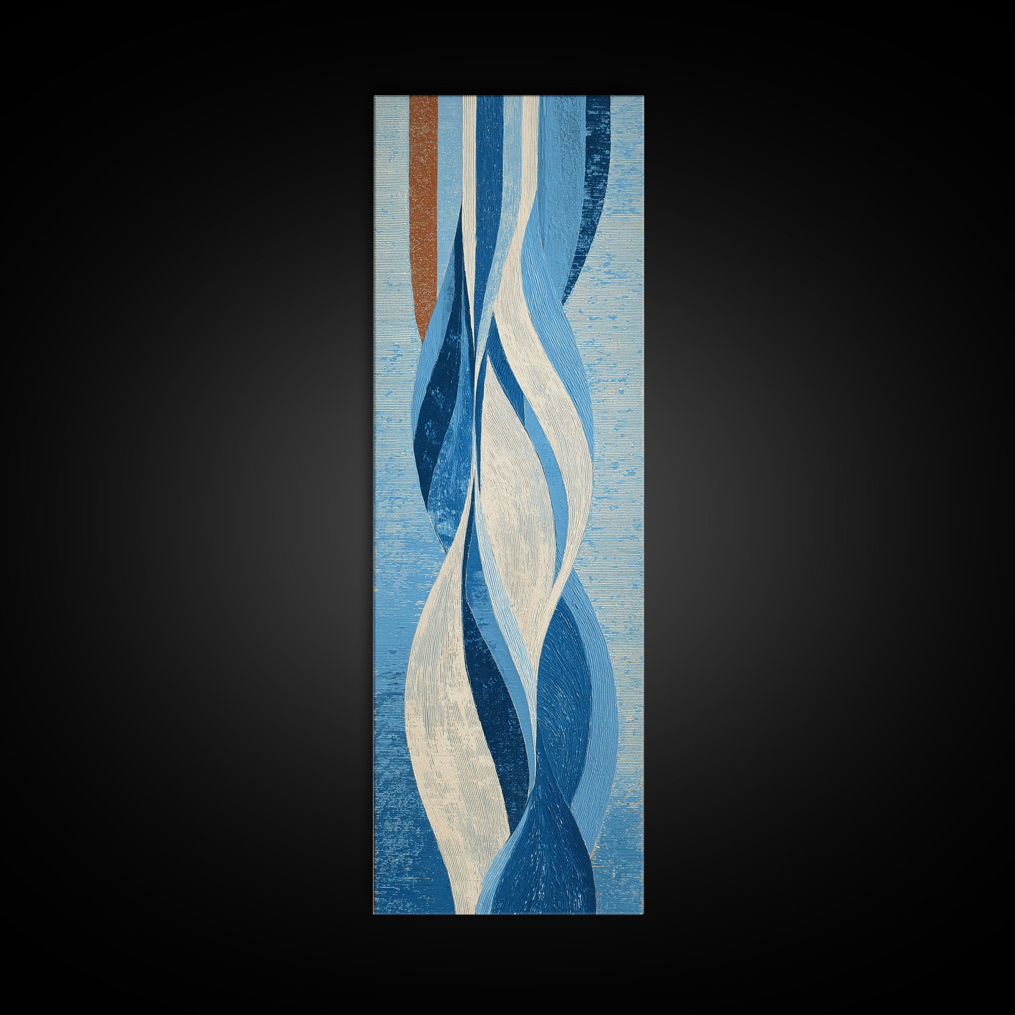 All Blue Ocean Abstraction Canvas Print, Monochrome Art, Fine Art Print, Living Room Decor, Oil Painting, Mono, Digital Prints, MON-1x3-13