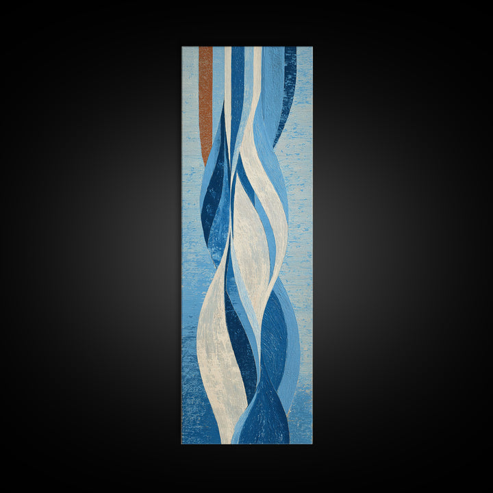 All Blue Ocean Abstraction Canvas Print, Monochrome Art, Fine Art Print, Living Room Decor, Oil Painting, Mono, Digital Prints, MON-1x3-13