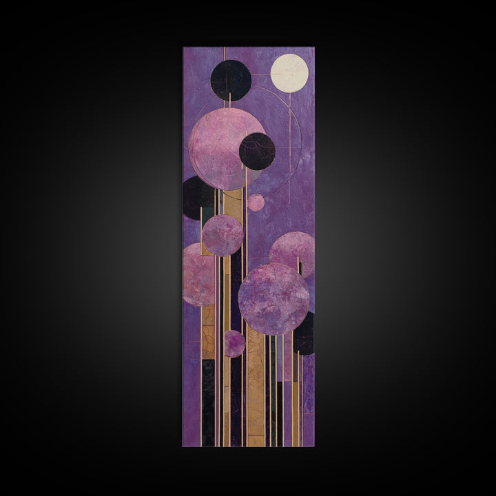 Purple Night Sky Canvas Print, Monochrome Art, Living Room Decor, Oil Painting, Mono, Apartment Decor, Printable Art, MON-1x3-27