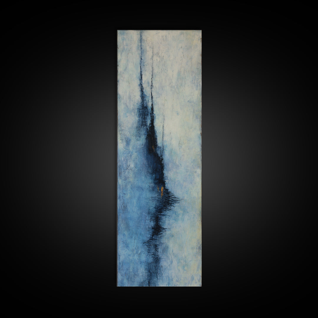 Burnt Orange Canyon Abstraction Framed Canvas Print, Monochrome Art, Modern Decor, Living Room Decor, Oil Painting, Mono, MON-1x3-4
