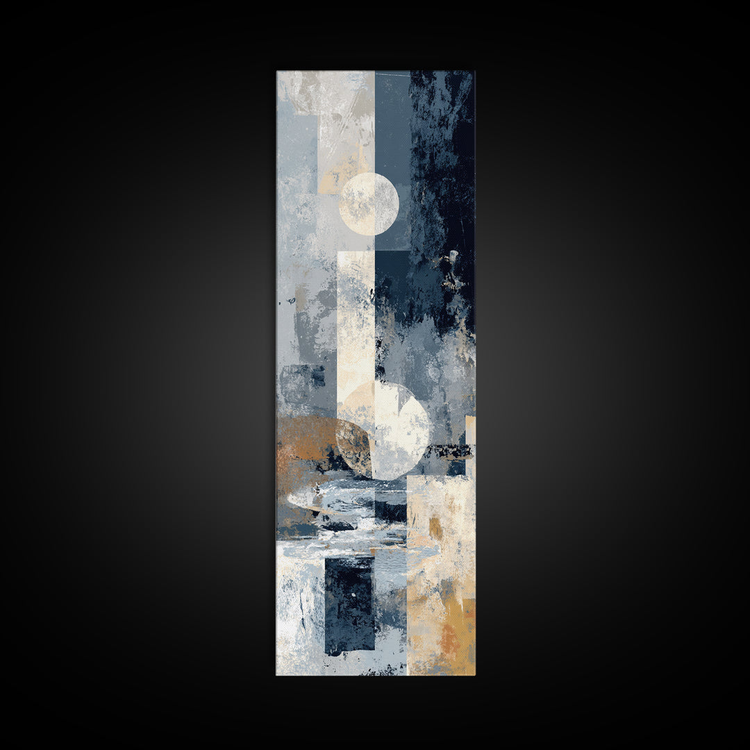 Silver Ocean Moonlight Scene Canvas Print, Monochrome Art, Contemporary Art, Living Room Decor, Fine Art, Mono, Original Art, MON-1x3-7