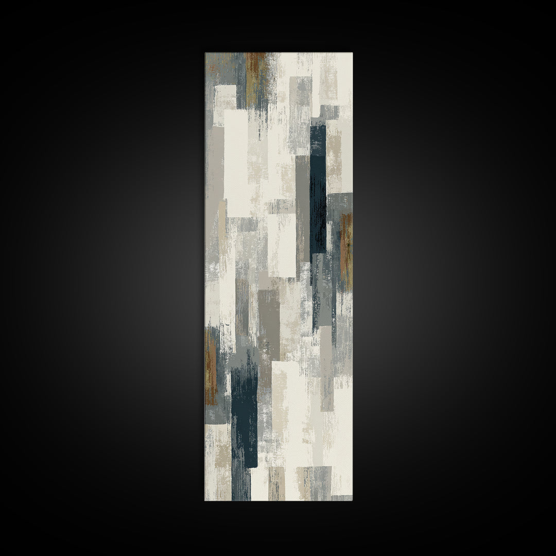 Cream on Cream Minimalist Forms Canvas Print, Monochrome Art, Gallery Decor, Living Room Decor, Oil Painting, Mono, MON-1x3-82