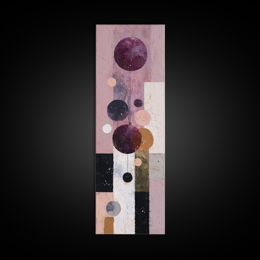 Purple Night Sky Canvas Print, Monochrome Art, Wallpaper Mural, Living Room Decor, Watercolor Art, Mono, Textured Painting, MON-1x3-99