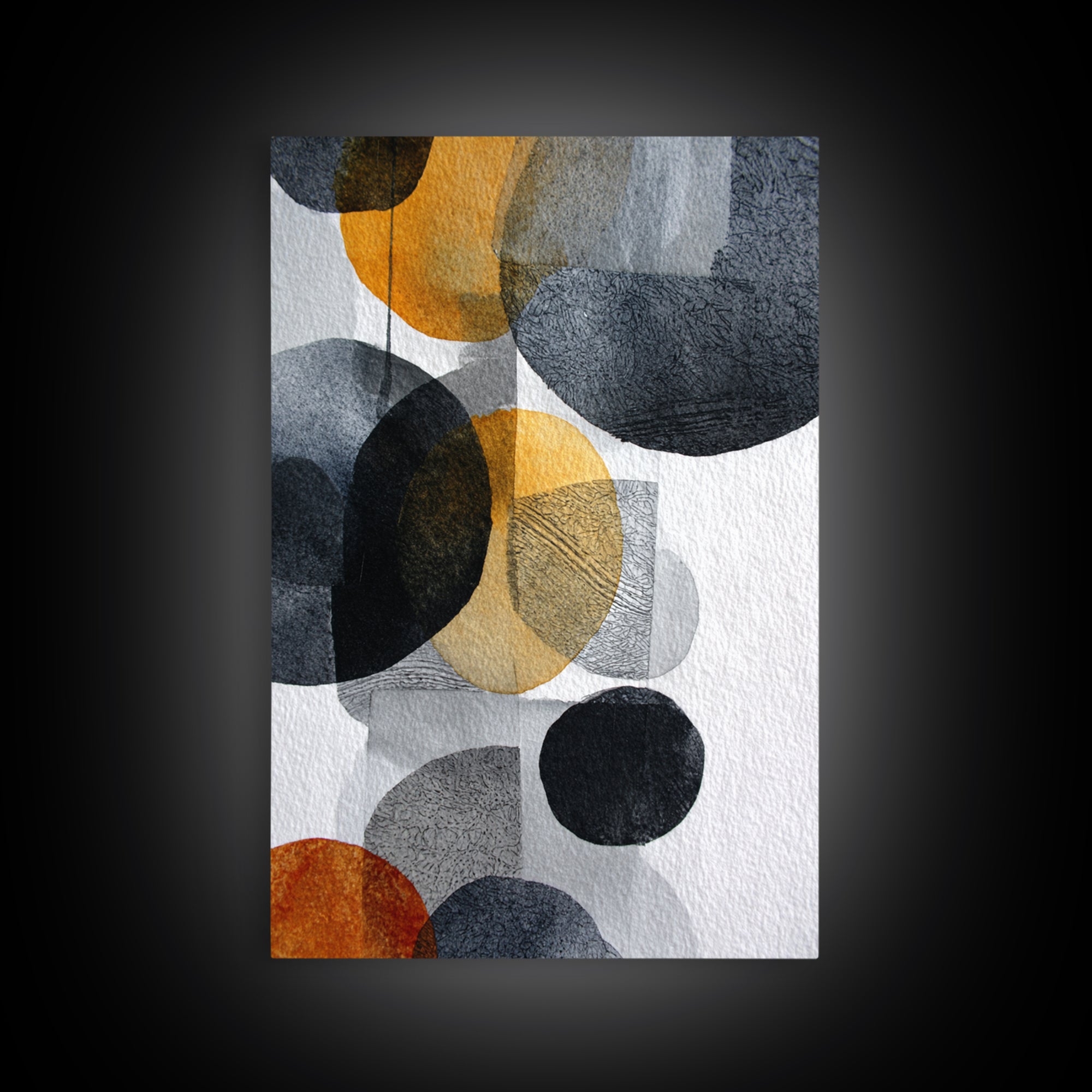Black Ink Abstract Canvas Print, Monochrome Art, Luxury Decor, Living Room Decor, Abstract Art, Mono, Printable Wall Art, MON-2x3-14