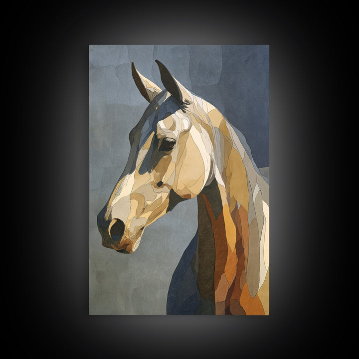 Sepia Horse Portrait Canvas Print, Monochrome Art, Art Print, Living Room Decor, Mono, Printable Art, Dark Academia Decor, MON-2x3-58