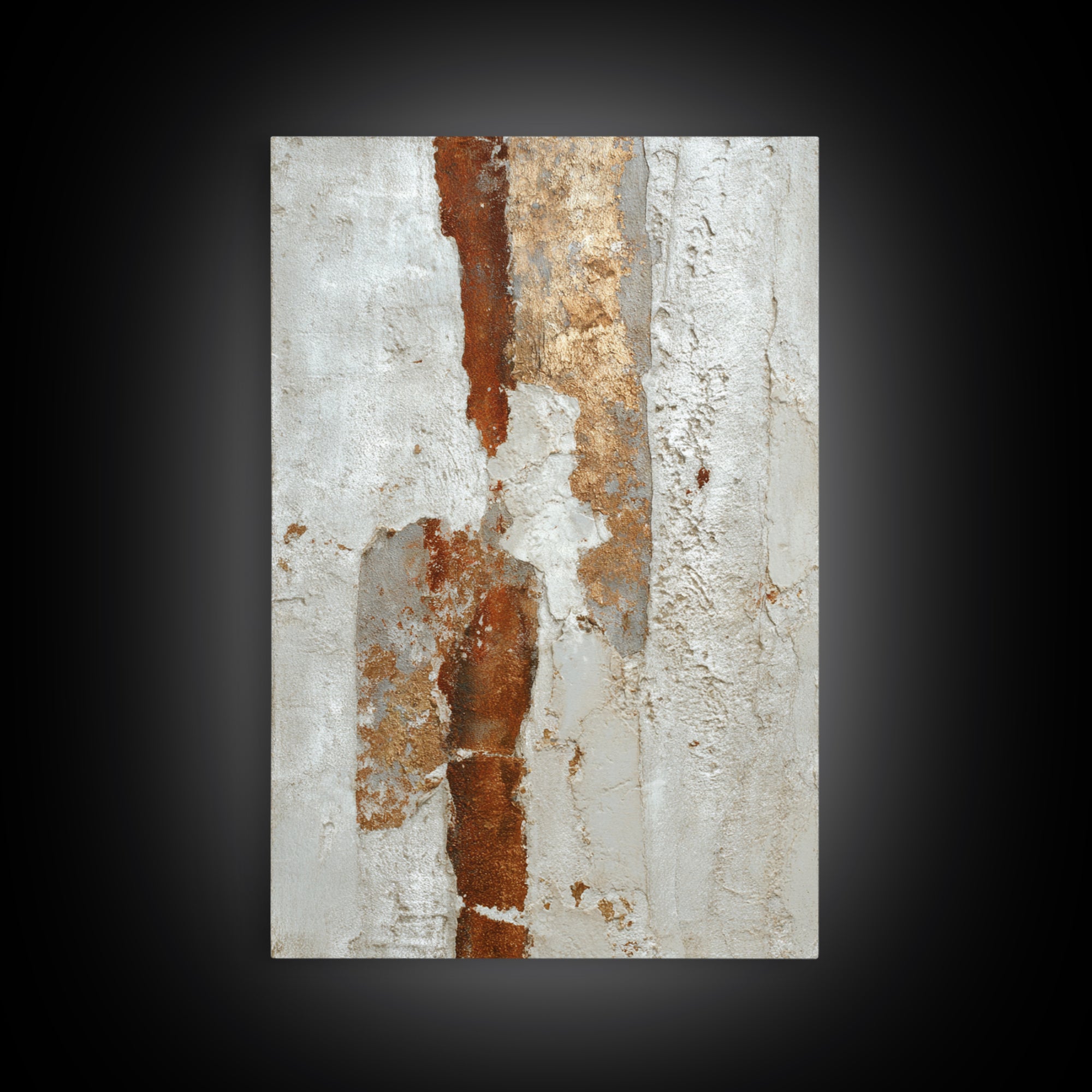 Cream on Cream Minimalist Forms Framed Canvas Print, Monochrome Art, Boho Decor, Living Room Decor, Fine Art, Mono, Art Print, MON-2x3-6