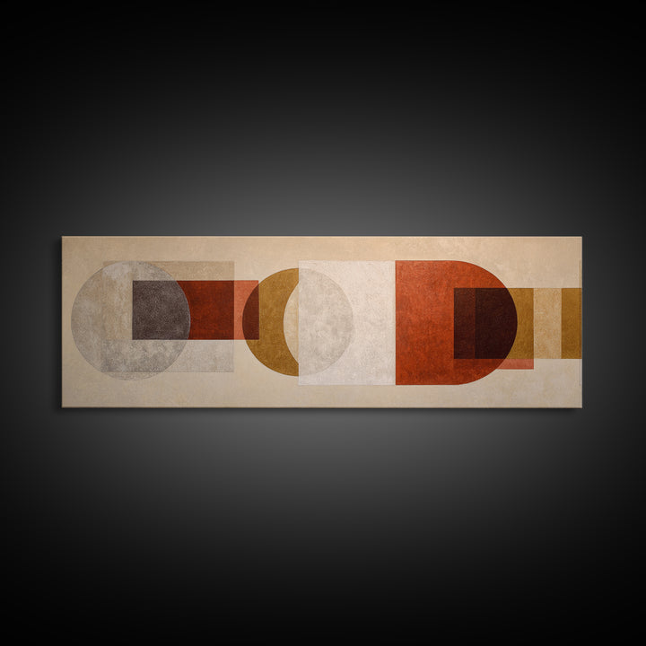 Cream on Cream Minimalist Forms Canvas Print, Monochrome Art, Gallery Decor, Living Room Decor, Oil Painting, Mono, MON-3x1-62