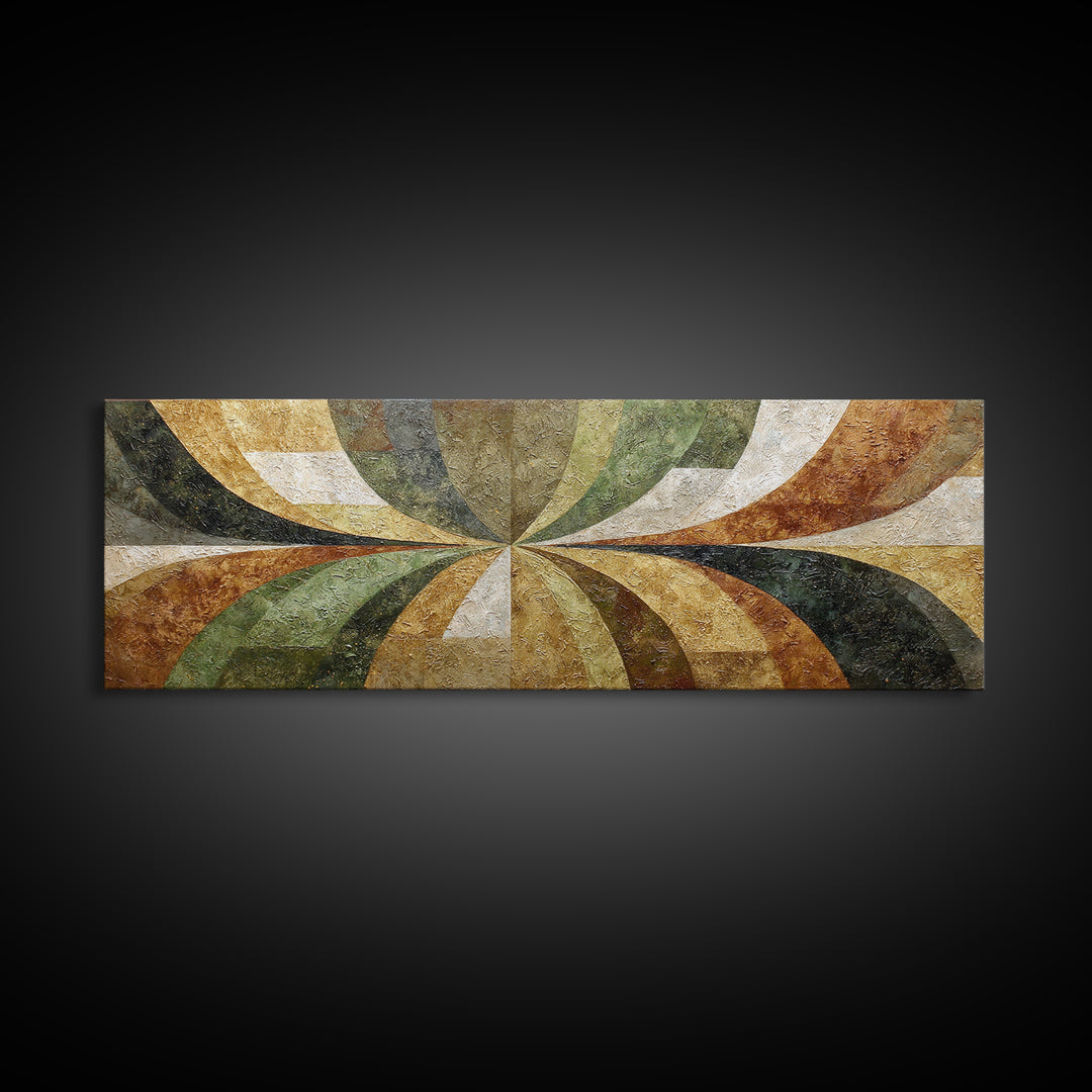 Olive Green Abstract Leaf Pattern Framed Canvas Print, Monochrome Art, Digital Prints, Living Room Decor, Watercolor Art, Mono, MON-3x1-84