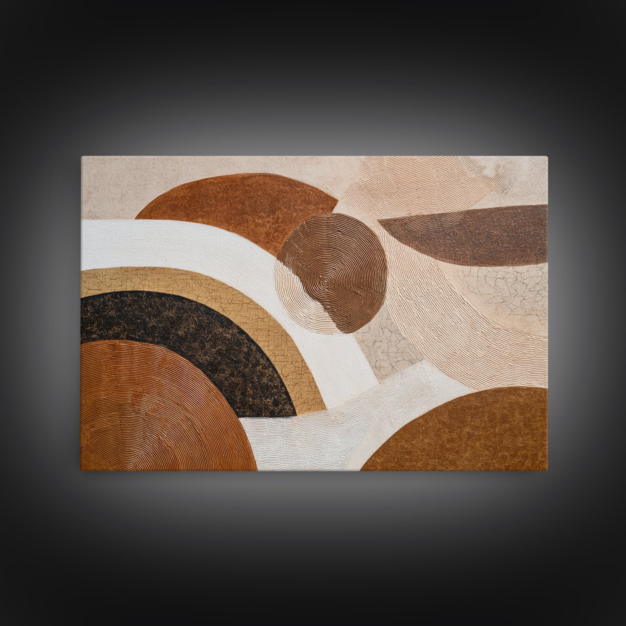 Warm Brown Desert Landscape Canvas Print, Monochrome Art, Dopamine Decor, Living Room Decor, Fine Art, Mono, Modern Decor, MON-3x2-37