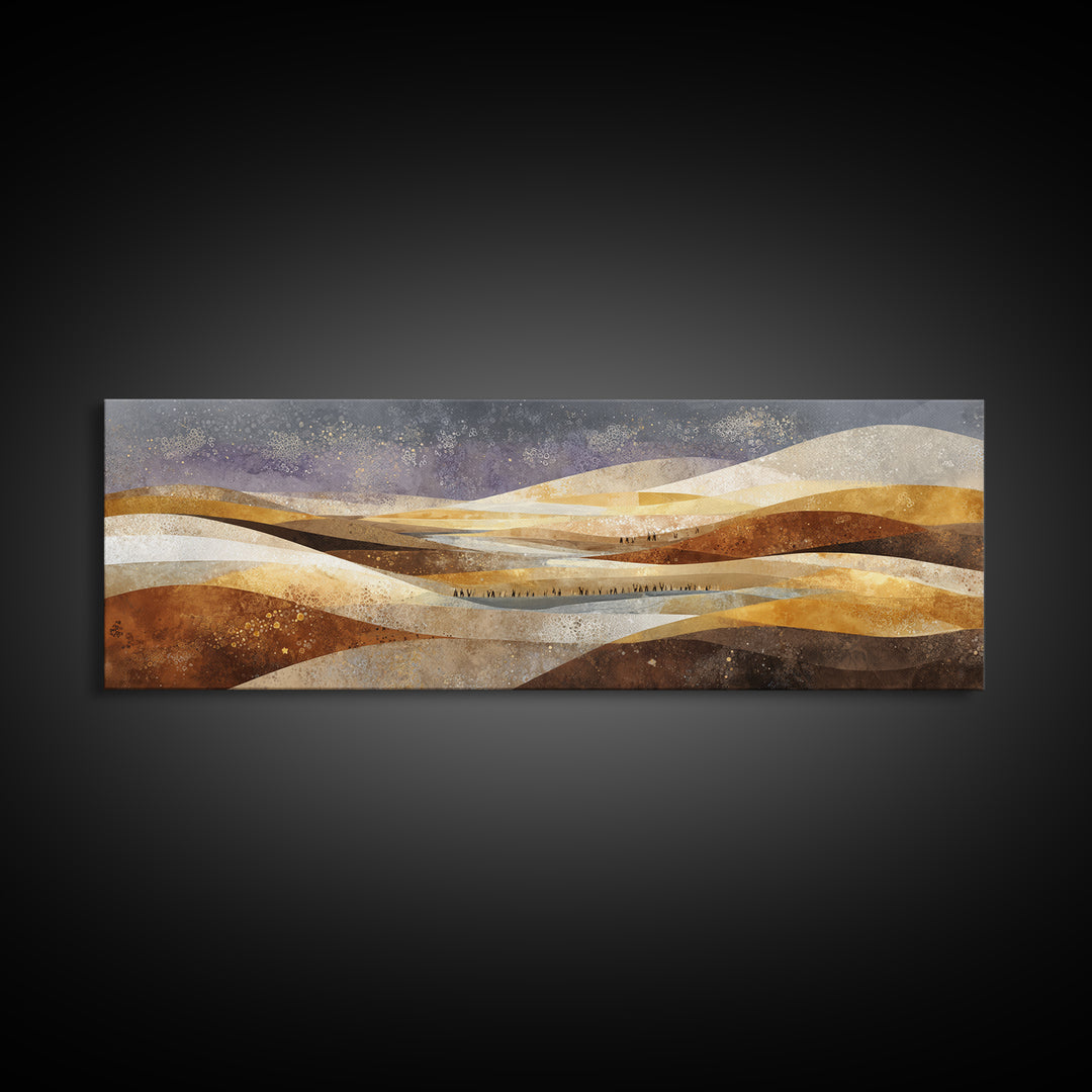Sahara Dune Waves Canvas Print, Moroccan Art, Neutral Decor, Living Room Decor, Fine Art, Marrakesh, Wall Decor, Art Prints, MOR-3x1-36