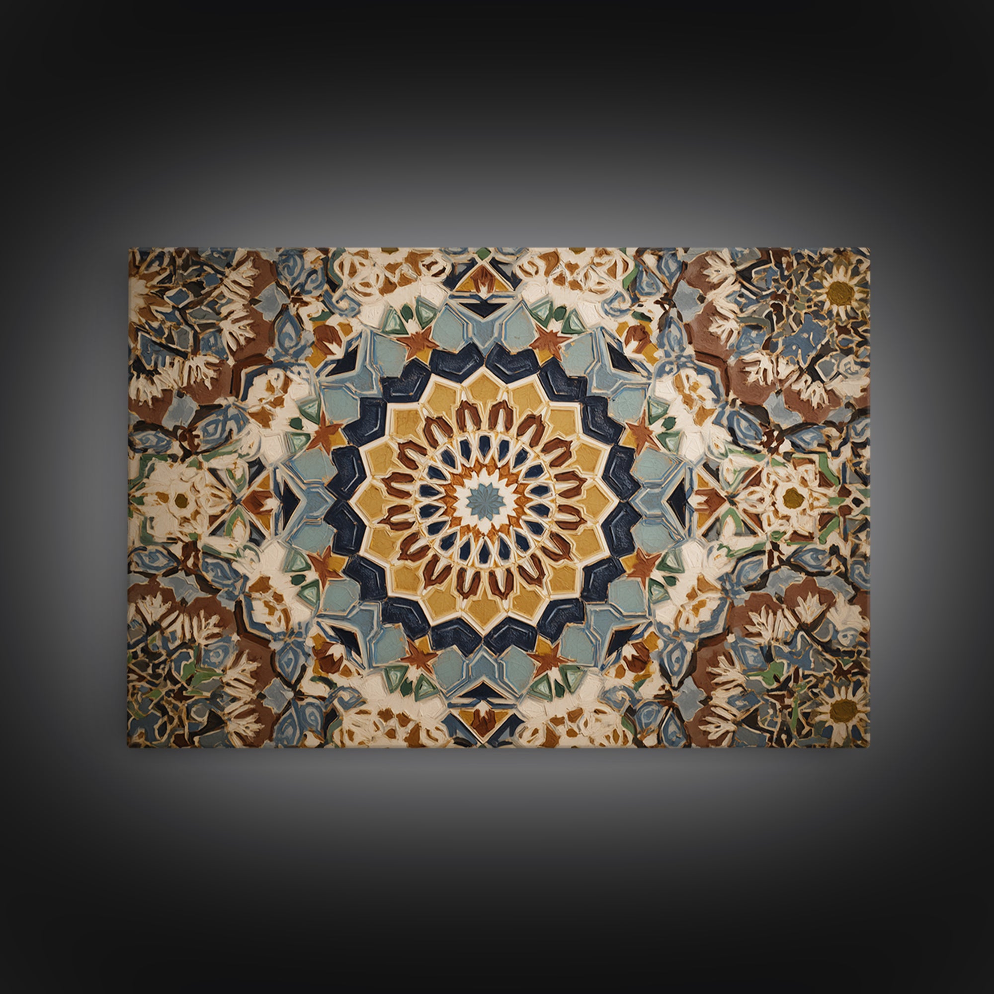 Islamic Geometric Rosette Canvas Print, Moroccan Art, Modern Decor, Living Room Decor, Abstract Art, Marrakesh, Wall Decor, MOR-3x2-16