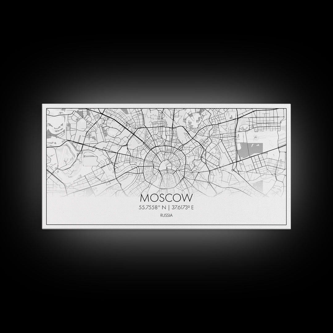 Moscow City Map, Russia Map, Map Art, Minimalist Wall Art, Wall Art, Canvas Art, European Wall Art, Russian Wall Print, Gift For Friend