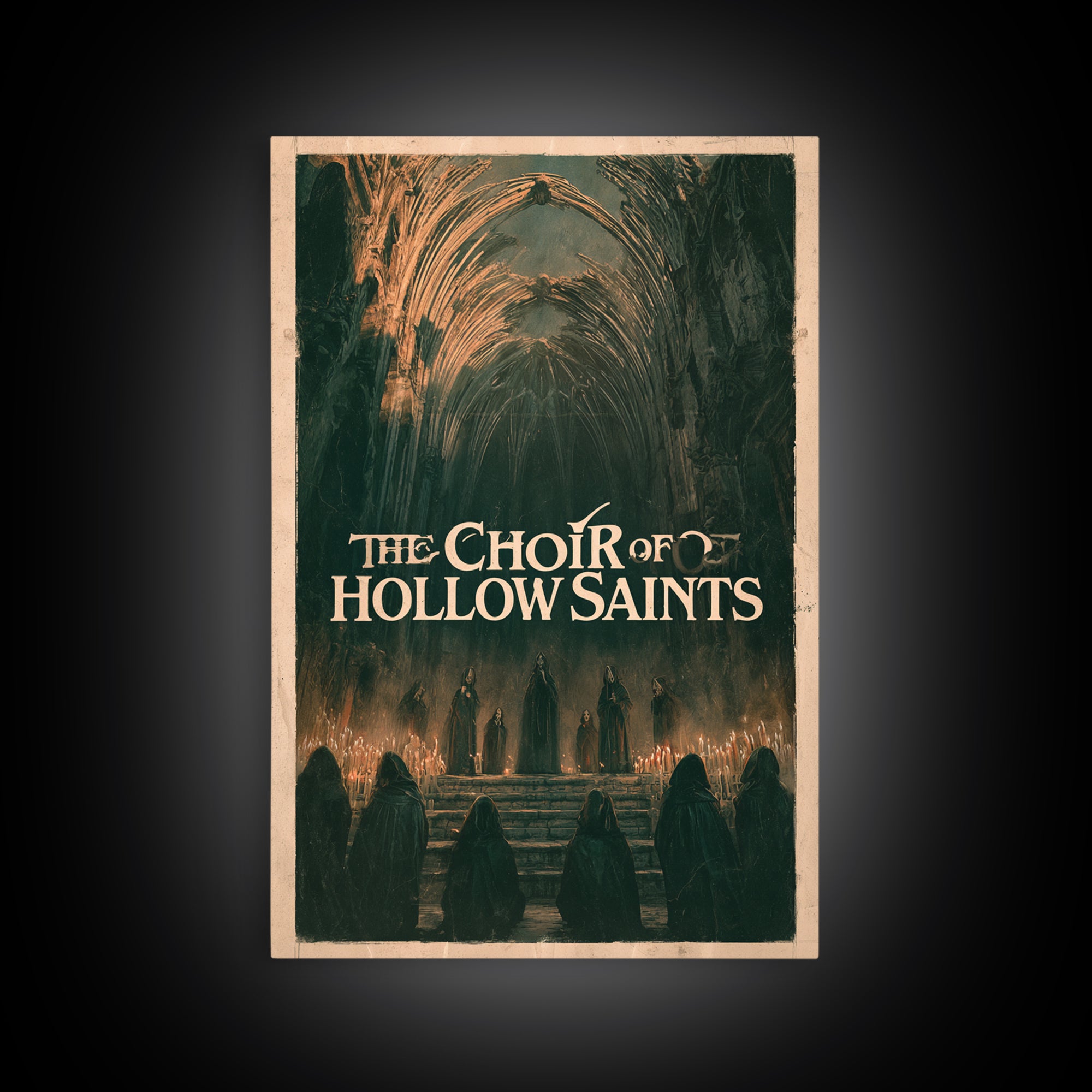 The Choir Of Hollow Saints, English Language Horror Movie Poster, 1970s Horror Art, Retro Horror Movie Art, Framed Canvas Print