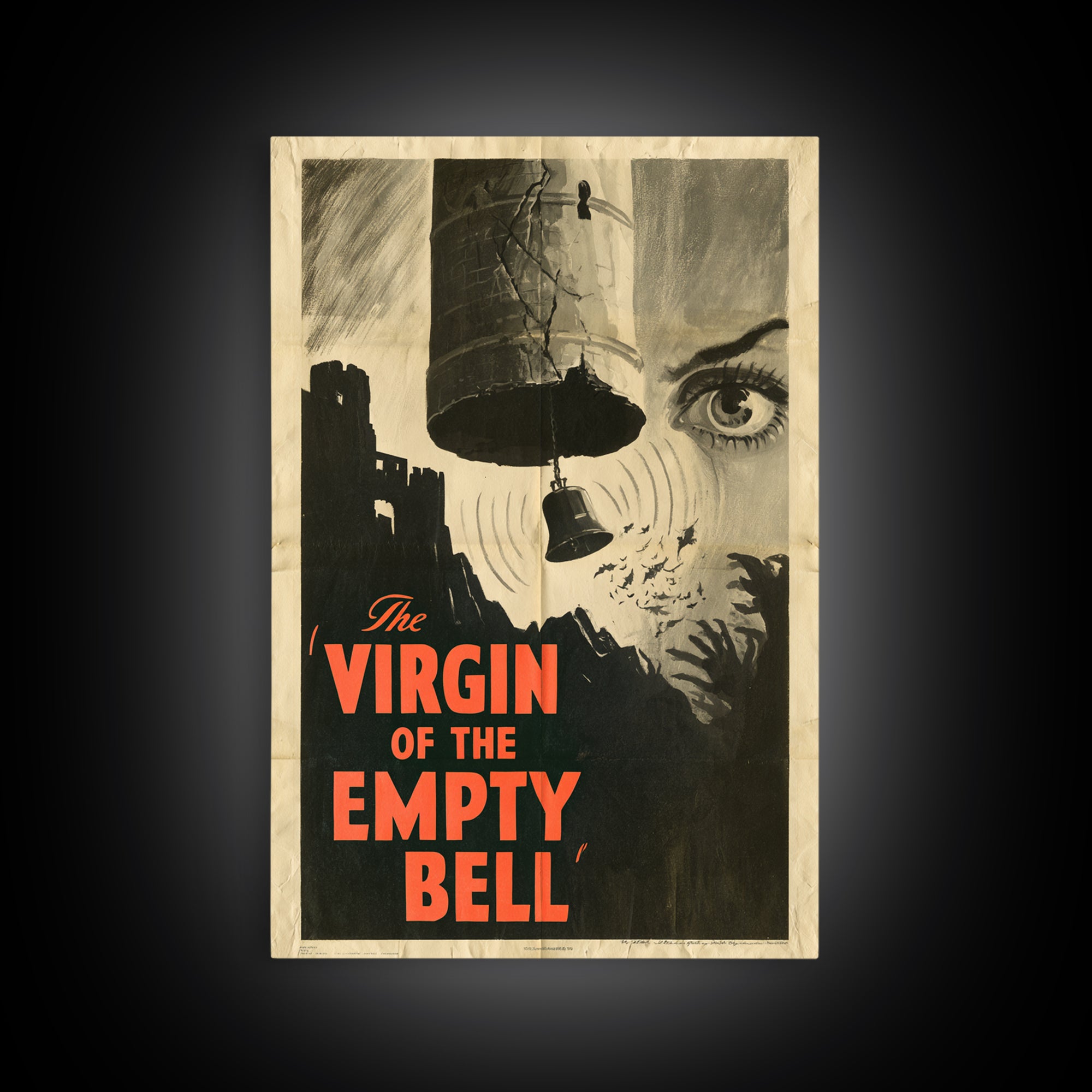 The Virgin Of The Empty Bell, English Language Horror Movie Poster, 1930s Horror Art, Retro Horror Movie Art, Canvas Print