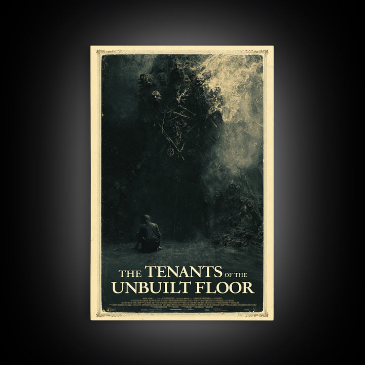 The Tenants Of The Unbuilt Floor, English Language Horror Movie Poster, Dark Romantic Horror Art, Cult Horror Poster, Canvas Print