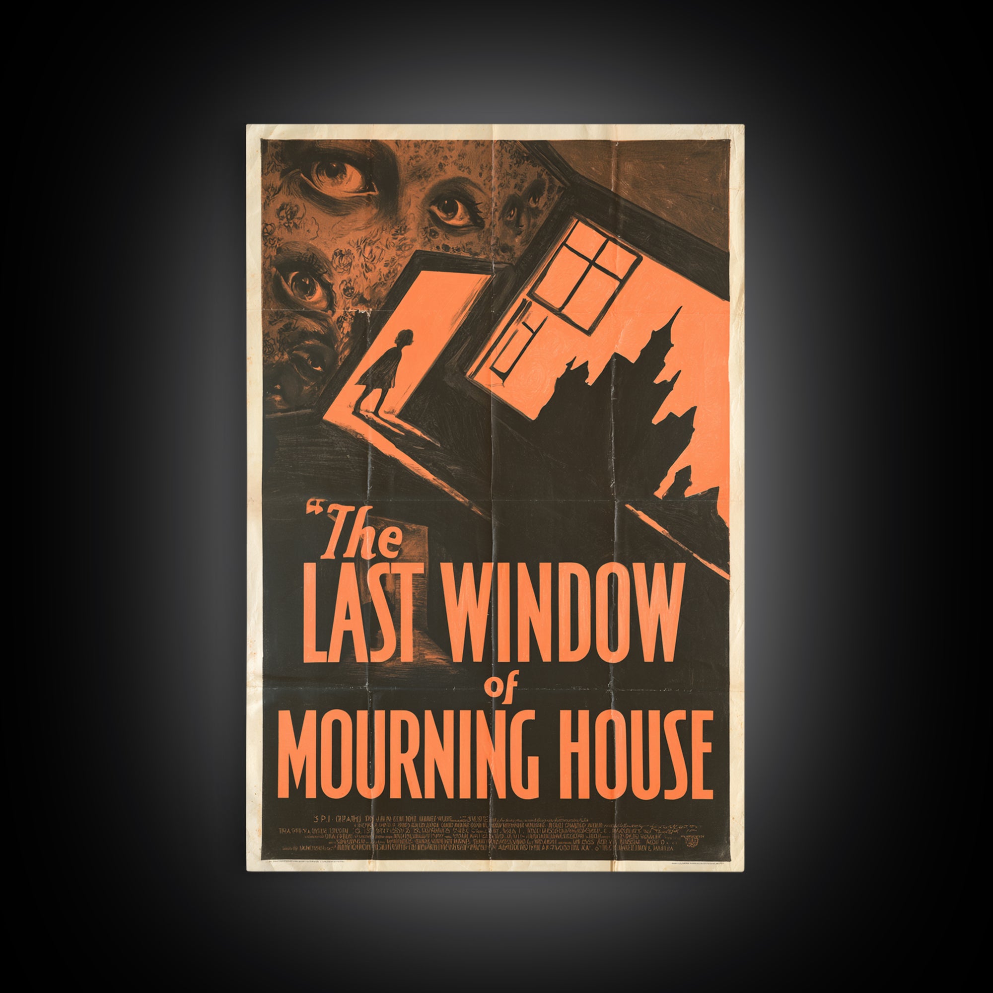 The Last Window Of Mourning House, English Language Horror Movie Poster, 1930s Horror Art, Cult Horror Poster, Canvas Print