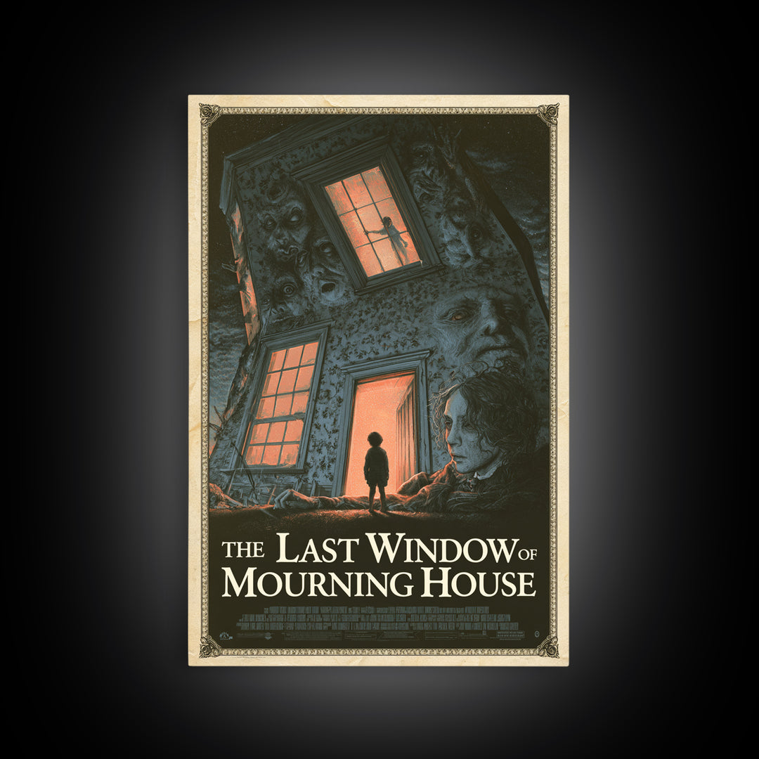 The Last Window Of Mourning House, English Language Horror Movie Poster, Gothic Nightmare Art, Classic Monster Poster