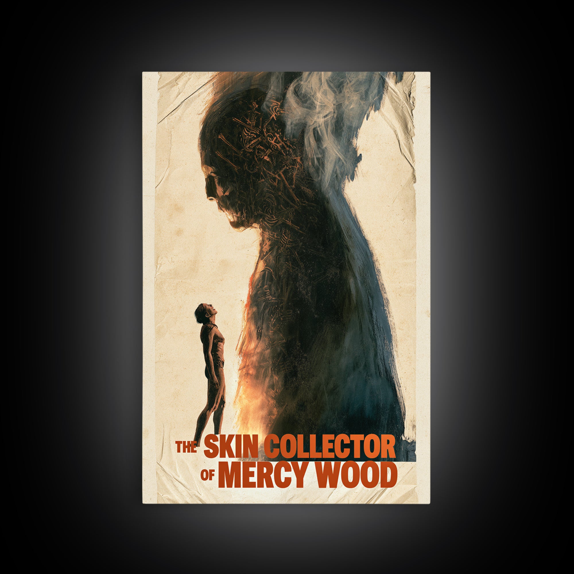 The Skin Collector Of Mercy Wood, English Language Horror Movie Poster, 1970s Horror Art, Cult Horror Poster, Canvas Print