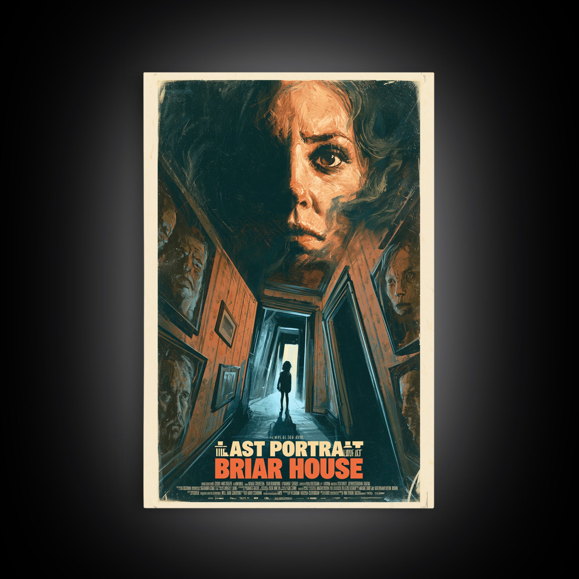 The Last Portrait Hung At Briar House, English Language Horror Movie Poster, Dark Romantic Horror Art, Cult Horror Poster, Canvas Print