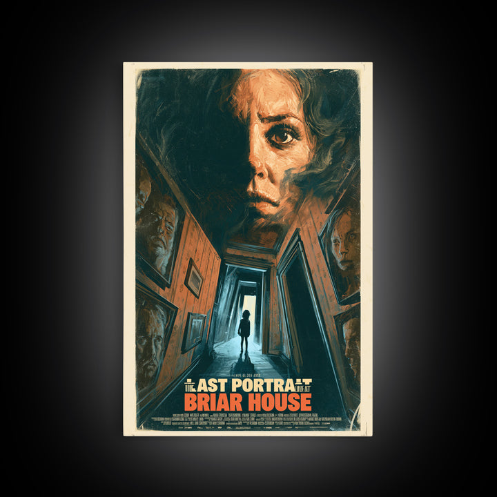 The Last Portrait Hung At Briar House, English Language Horror Movie Poster, Dark Romantic Horror Art, Cult Horror Poster, Canvas Print