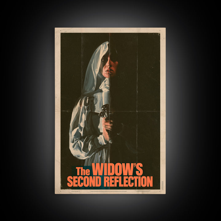 The Widow'S Second Reflection, English Language Horror Movie Poster, 1970s Horror Art, Classic Monster Poster, Canvas Print