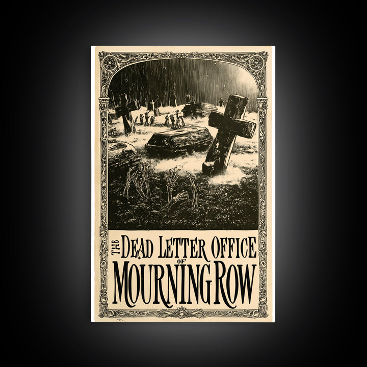 The Dead Letter Office Of Mourning Row, English Language Horror Movie Poster, Decadent Line Art, Gothic Cinema Wall Art