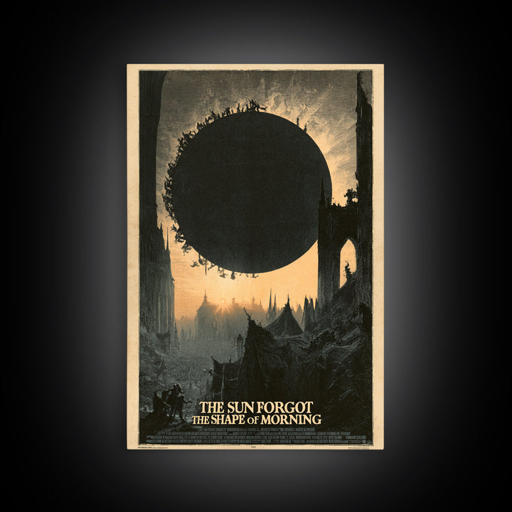 The Sun Forgot The Shape Of Morning, English Language Horror Movie Poster, Gothic Engraving Art, Classic Monster Poster