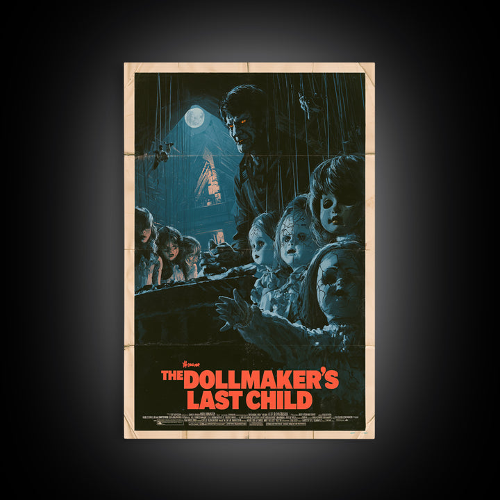 The Dollmaker'S Last Child, English Language Horror Movie Poster, 1970s Horror Art, Classic Monster Poster, Framed Canvas Print