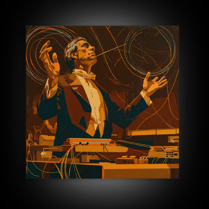 Orchestra Conductor Hands Canvas Print, Music Studio Art, Metal Wall Art, Studio Decor, Fine Art, Rhythm, Music Posters, MSA-1x1-20