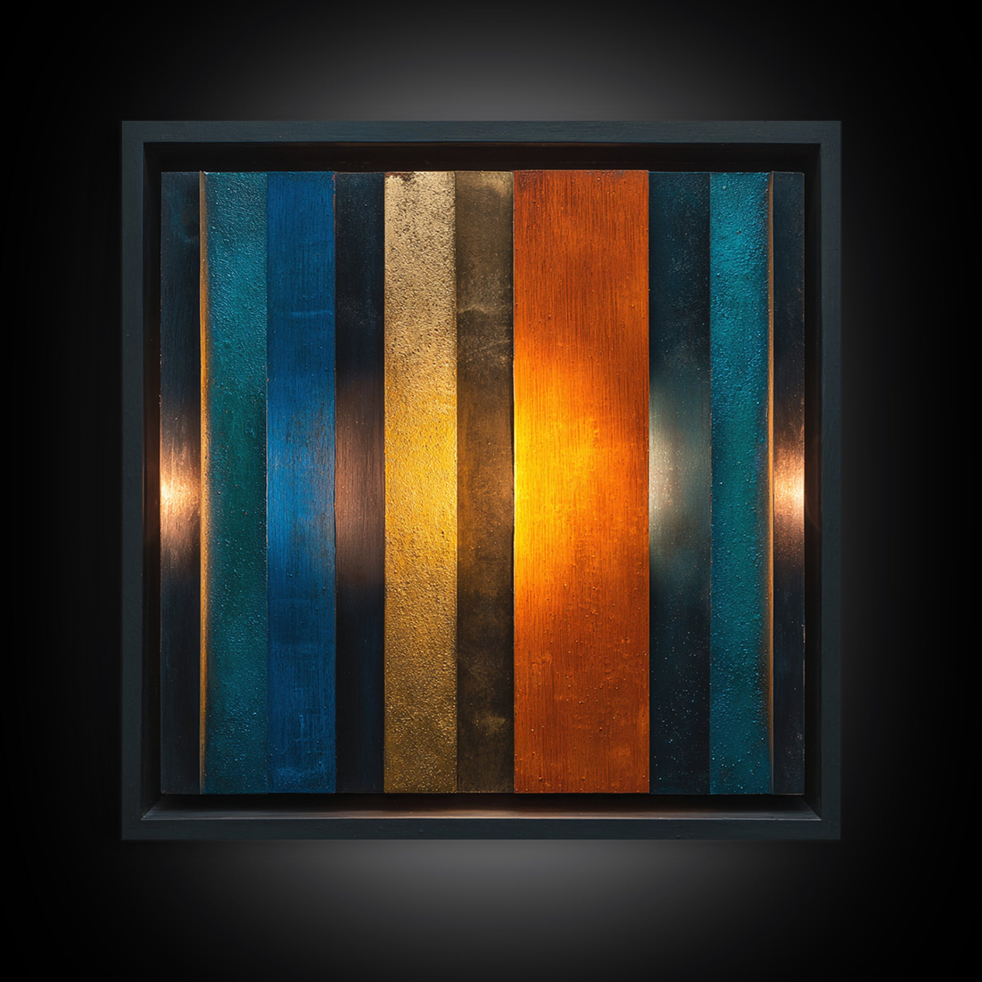 Abstract Sound Wave Framed Canvas Print, Music Studio Art, Digital Wall Art, Studio Decor, Rhythm, Commission Painting, MSA-1x1-28
