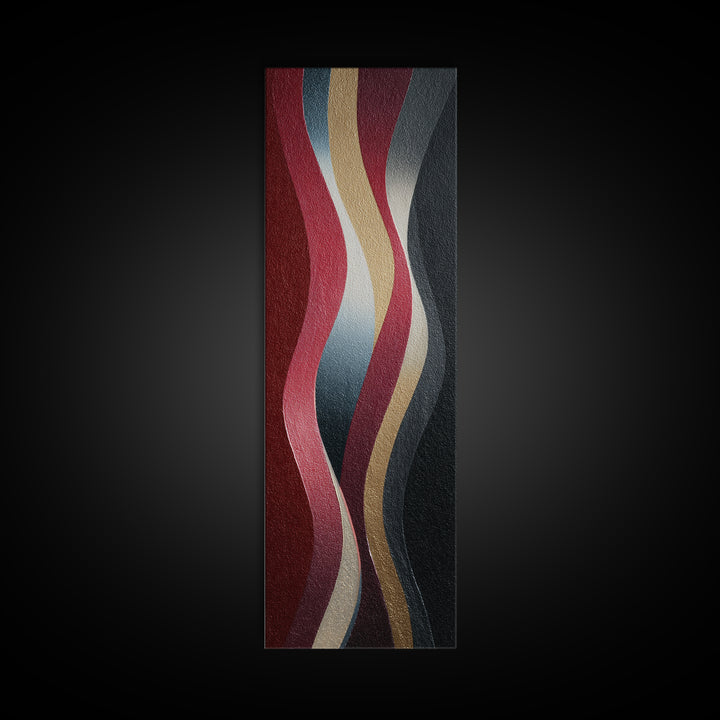 Abstract Rhythm Lines Like Painted Music Canvas Print, Music Studio Art, Wall Art, Studio Decor, Abstract Art, Rhythm, MSA-1x3-35