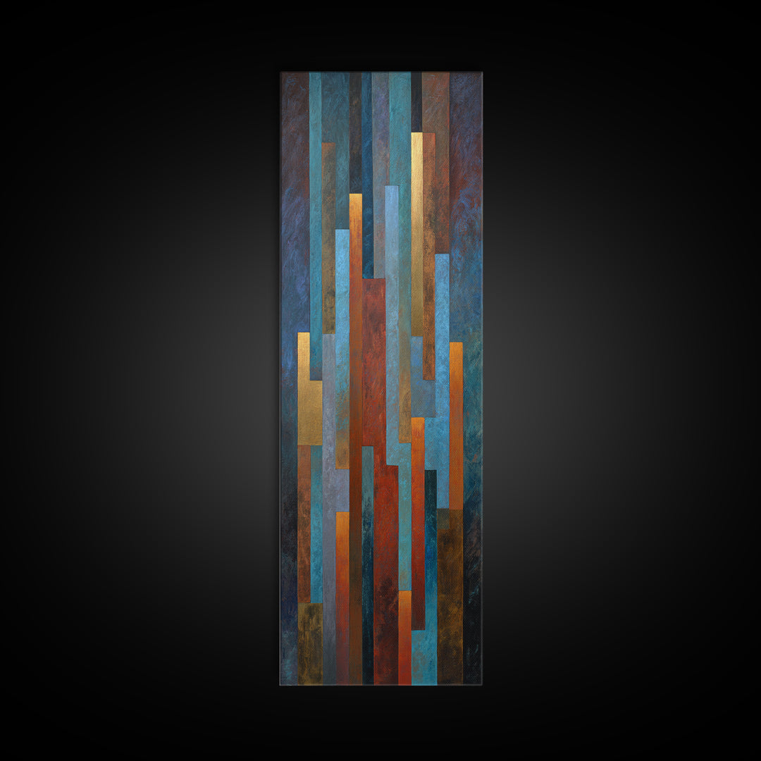 Abstract Rhythm Lines Like Painted Music Canvas Print, Music Studio Art, Music Poster, Studio Decor, Fine Art, Rhythm, MSA-1x3-59