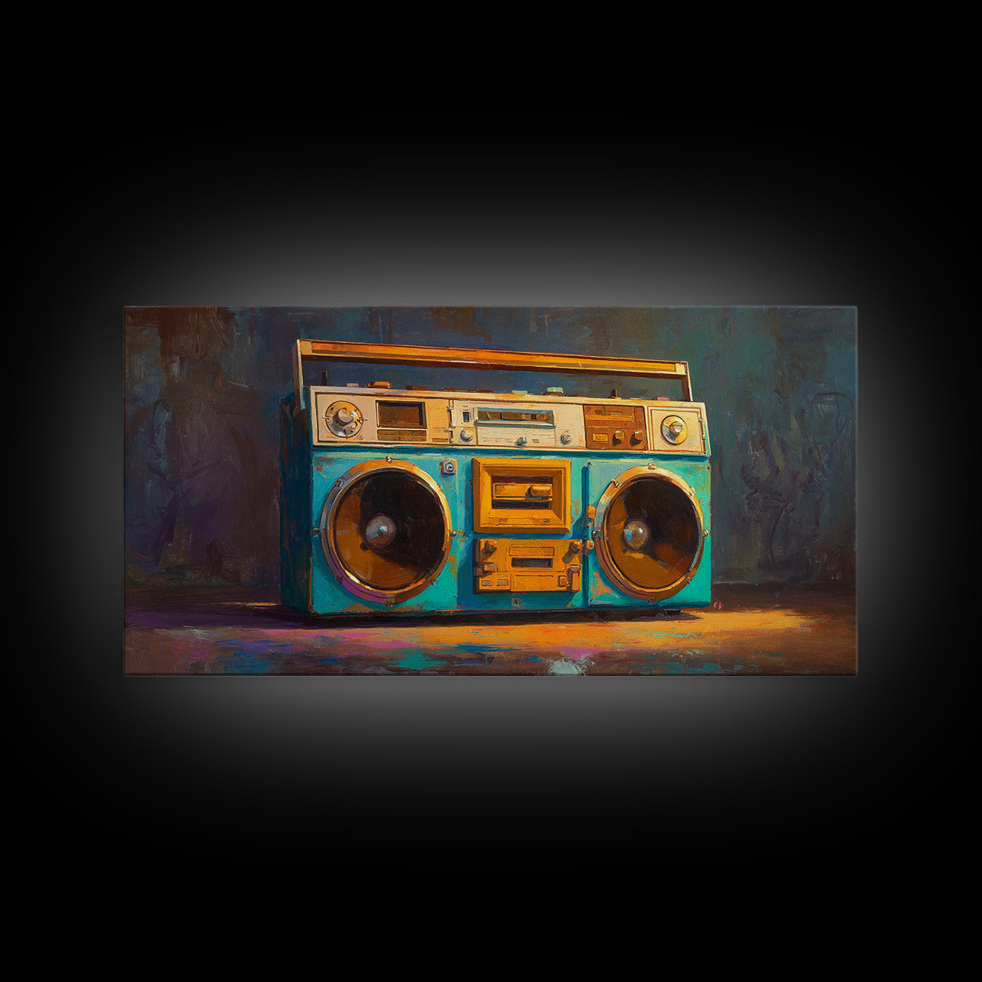 Hip Hop Boombox Framed Canvas Print, Music Studio Art, Minimalist Decor, Studio Decor, Fine Art, Rhythm, Scripture Wall Art, MSA-2x1-37