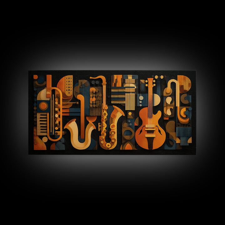 Soundproof Foam Pattern Transformed into Art Canvas Print, Music Studio Art, Studio Decor, Oil Painting, Rhythm, MSA-2x1-39