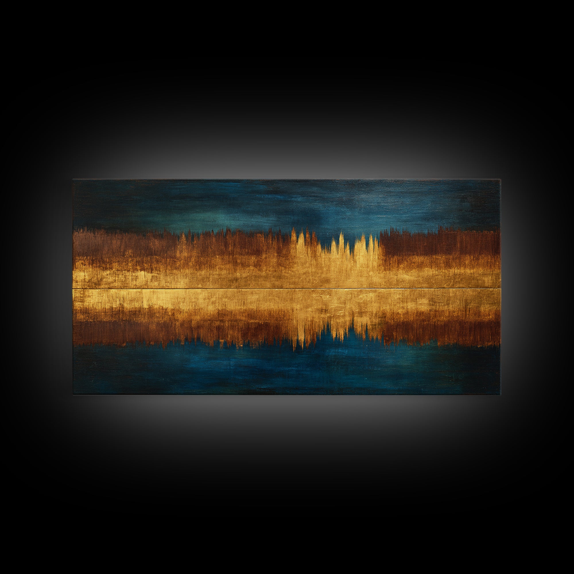 Abstract Sound Wave Framed Canvas Print, Music Studio Art, Custom Painting, Studio Decor, Abstract Art, Rhythm, Man Cave Decor, MSA-2x1-72