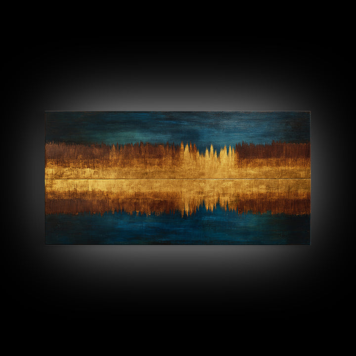 Abstract Sound Wave Framed Canvas Print, Music Studio Art, Custom Painting, Studio Decor, Abstract Art, Rhythm, Man Cave Decor, MSA-2x1-72