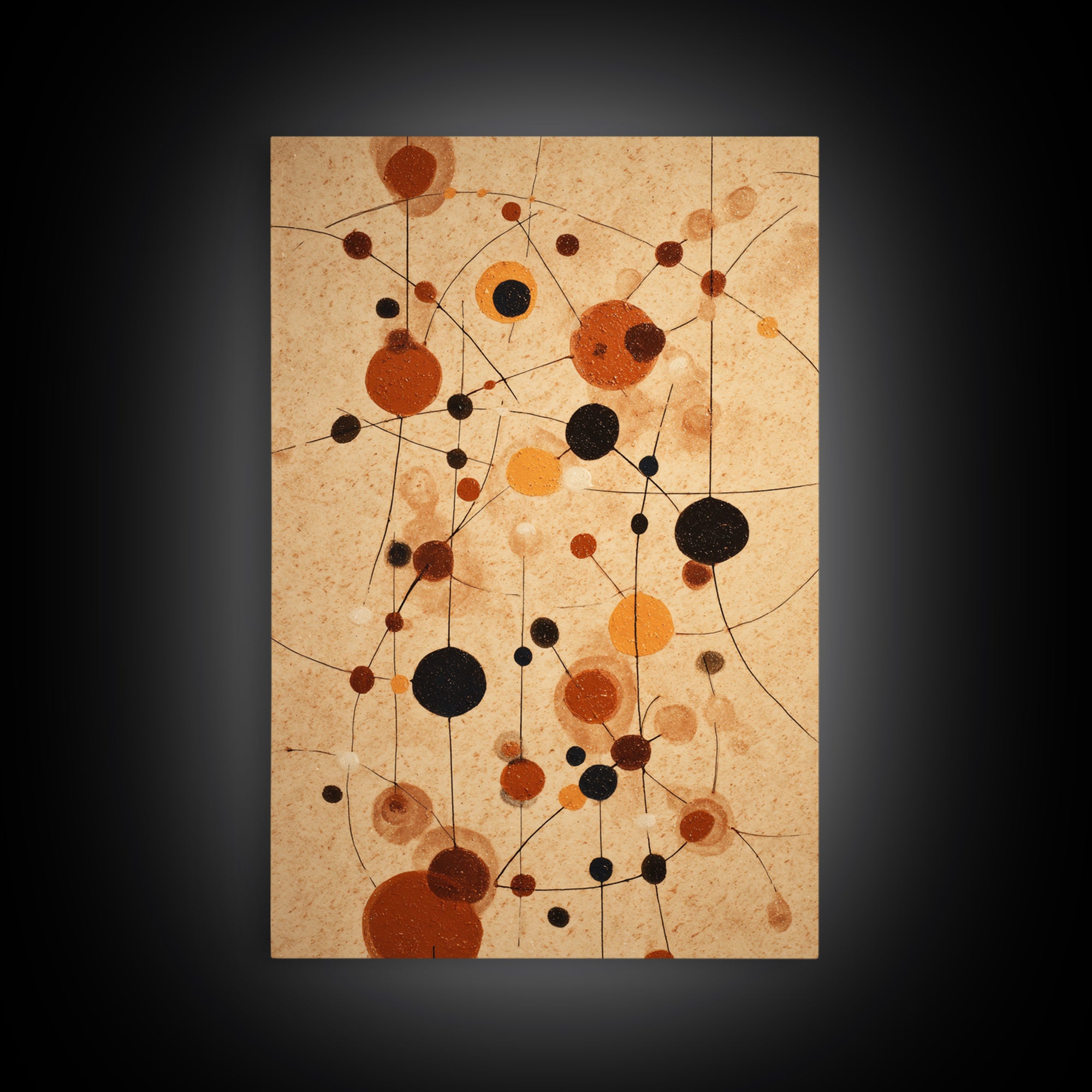 Abstract Rhythm Lines Like Painted Music Framed Canvas Print, Music Studio Art, Textured Painting, Studio Decor, Rhythm, MSA-2x3-55