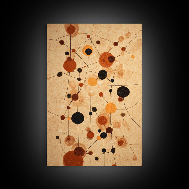 Abstract Rhythm Lines Like Painted Music Framed Canvas Print, Music Studio Art, Textured Painting, Studio Decor, Rhythm, MSA-2x3-55