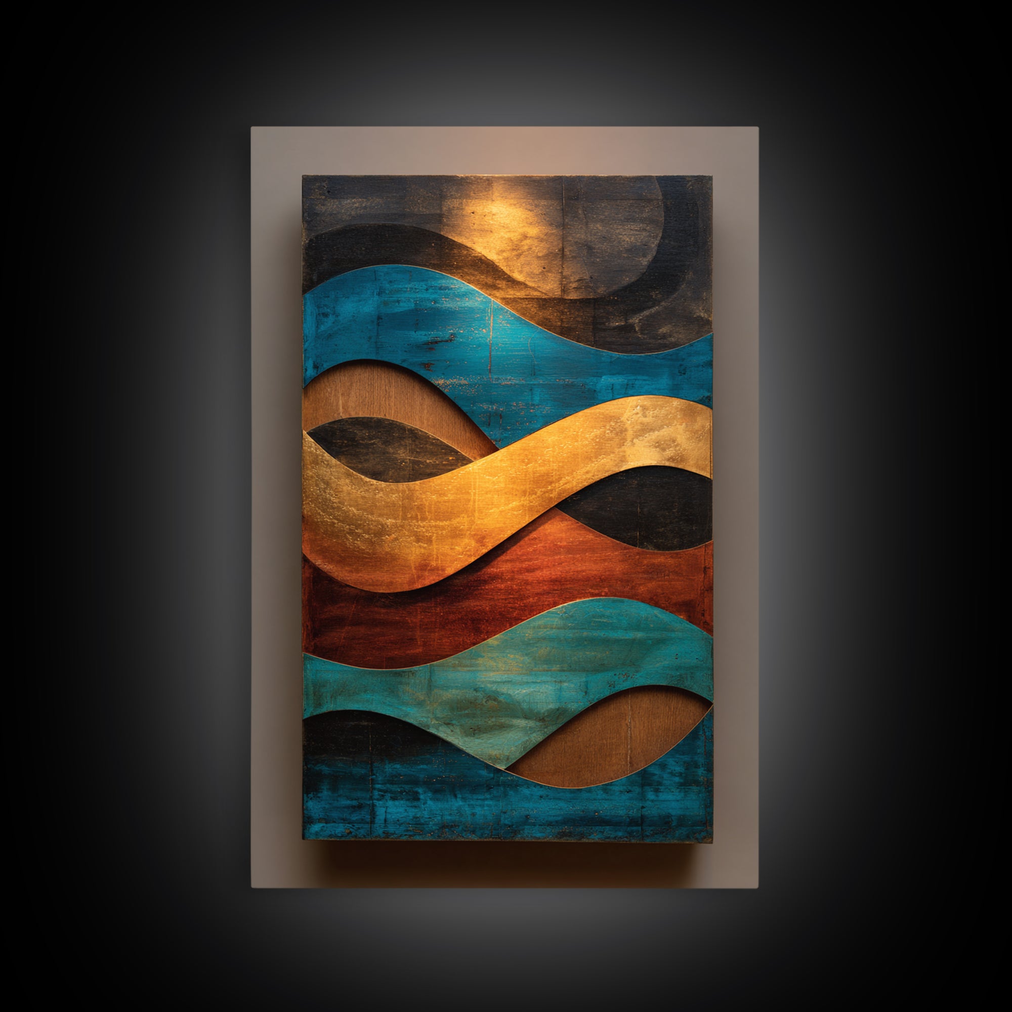 Abstract Sound Wave Framed Canvas Print, Music Studio Art, Wall Art, Studio Decor, Abstract Art, Rhythm, Trendy Wall Art, MSA-2x3-60