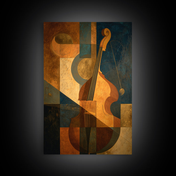 Musical Notes as Abstract Floating Shapes Without Framed Canvas Print, Music Studio Art, Printable Art, Studio Decor, Rhythm, MSA-2x3-68