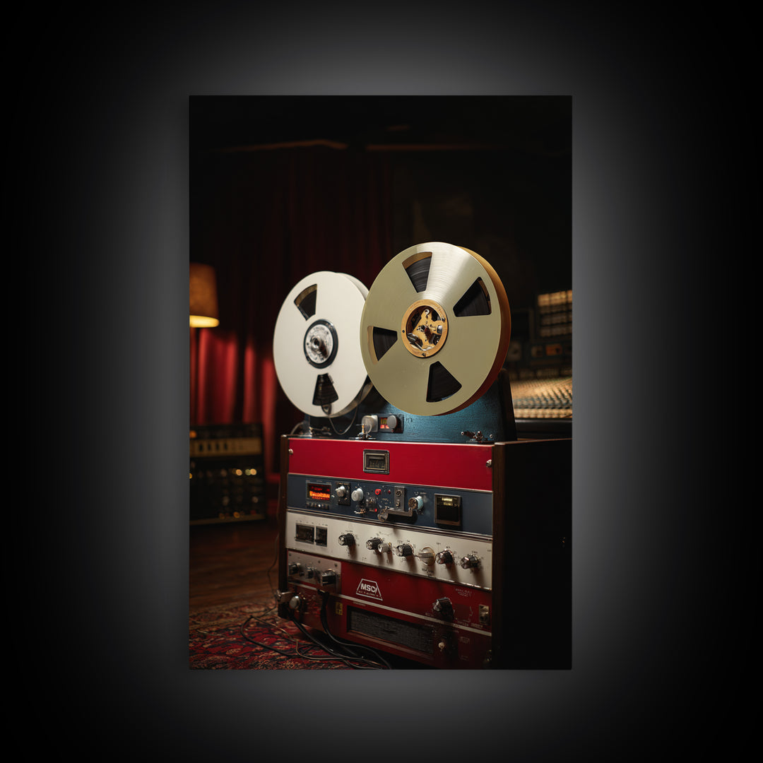 Recording Tape Reel Canvas Print, Music Studio Art, Wall Decor, Studio Decor, Rhythm, Wall Art Printable, Digital Download Art, MSA-2x3-70