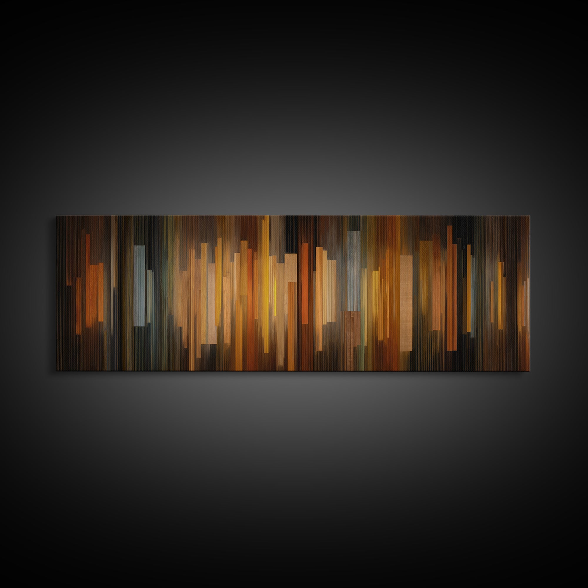Abstract Rhythm Lines Like Painted Music Framed Canvas Print, Music Studio Art, Music Lover Gift, Studio Decor, Rhythm, MSA-3x1-15