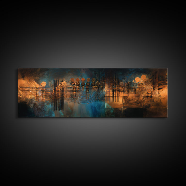 Album Cover Abstract Grid Canvas Print, Music Studio Art, Digital Wall Art, Studio Decor, Fine Art, Rhythm, Commission Painting, MSA-3x1-34