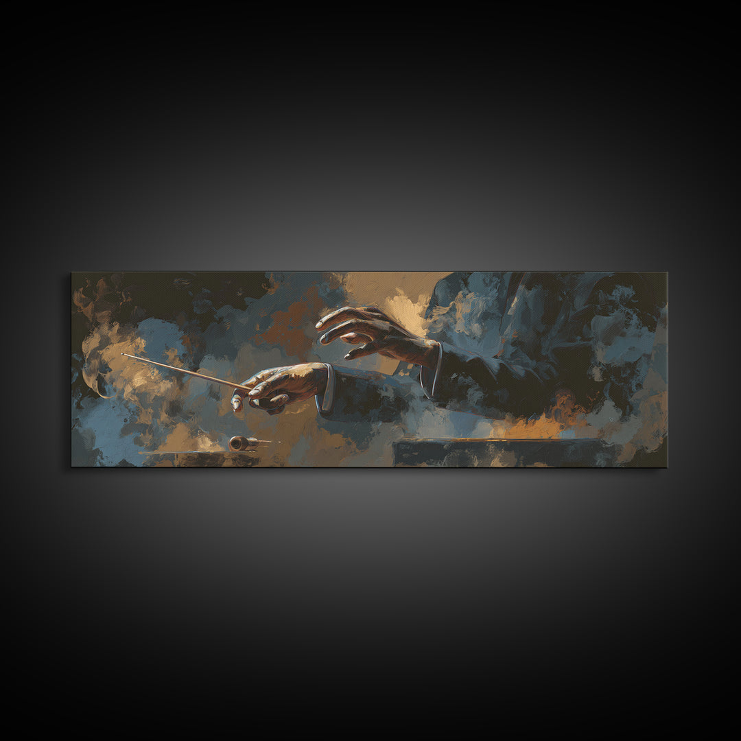 Orchestra Conductor Hands Canvas Print, Music Studio Art, Music Lover, Studio Decor, Fine Art, Rhythm, Minimalist Decor, MSA-3x1-36