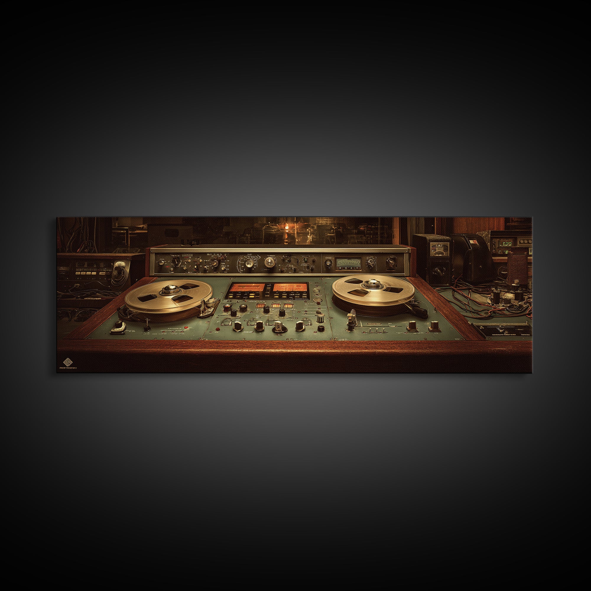 Recording Tape Reel Canvas Print, Music Studio Art, Wall Decor, Studio Decor, Rhythm, Wall Art Printable, Digital Download Art, MSA-3x1-78