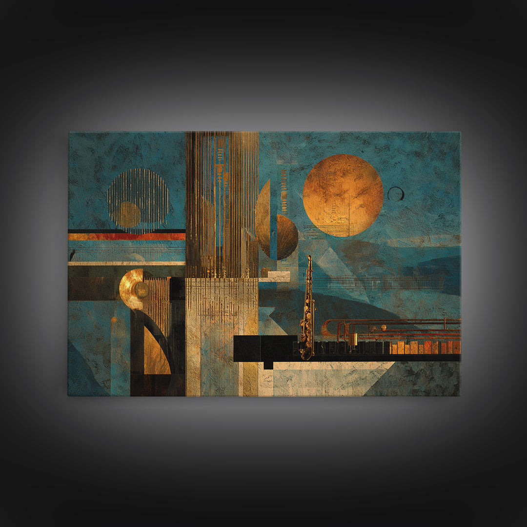 Album Cover Abstract Grid Canvas Print, Music Studio Art, Custom Painting, Studio Decor, Abstract Art, Rhythm, Man Cave Decor, MSA-3x2-22