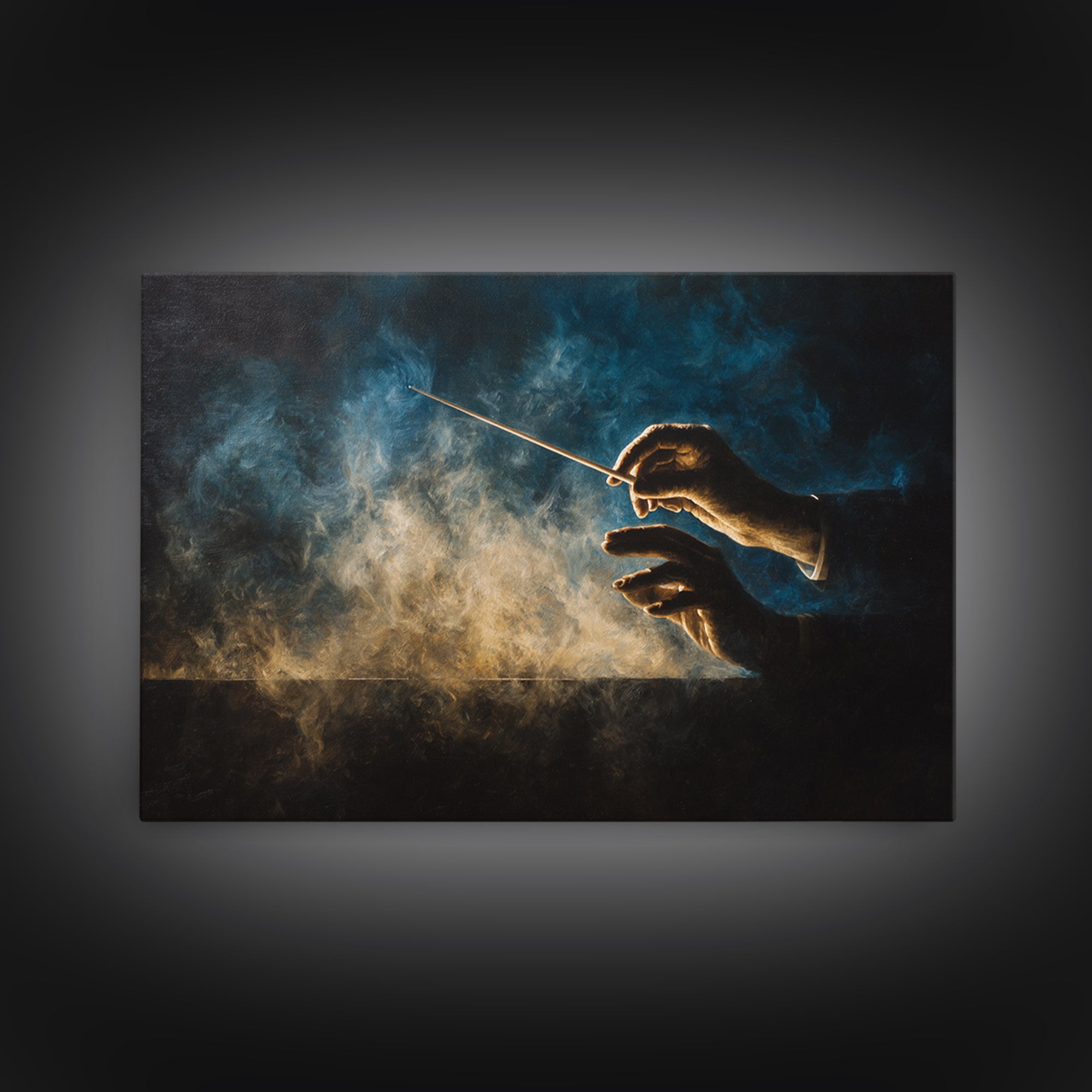 Orchestra Conductor Hands Framed Canvas Print, Music Studio Art, Digital Download Art, Studio Decor, Fine Art, Rhythm, MSA-3x2-24